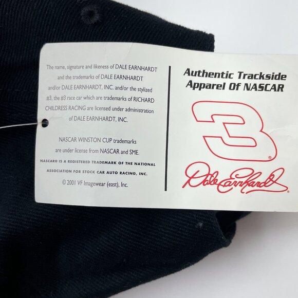 NEW Vintage Dale Earnhardt #3 Hat Black Strapback Adjustable Chase Nascar Cap - Picture 8 of 9